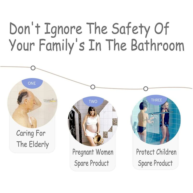 Anti-Mold Non-Slip Bath Mat Tpe Shower Mat Antibacterial Non-Slip Bathroom Mat With Suction Cups Khaki 16.9" X 29.5".