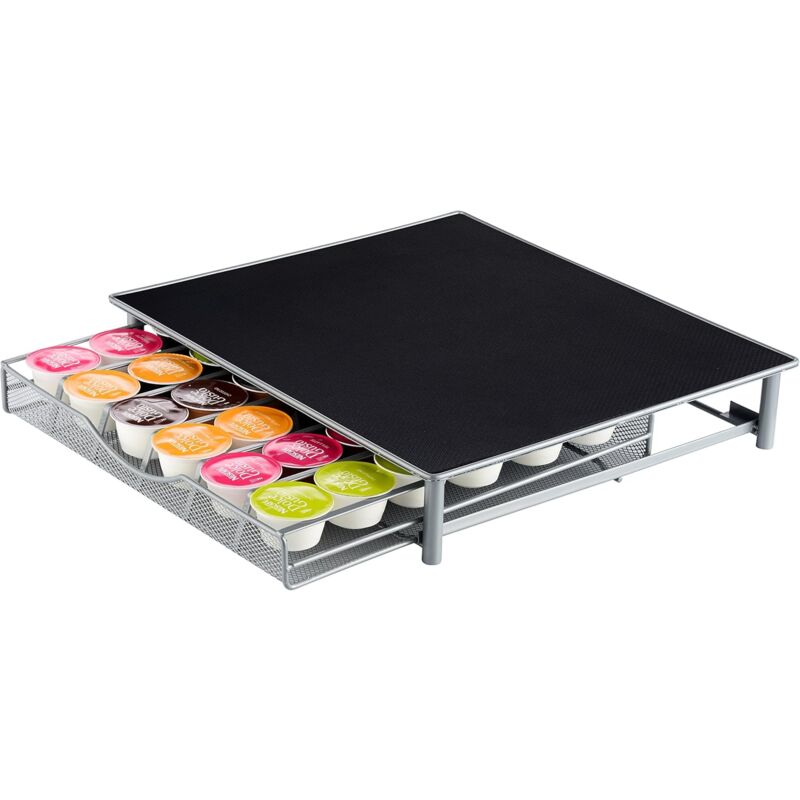 Coffee Capsule Holder - Stand For 36 Stackable Capsules - Mesh Drawer Shelf