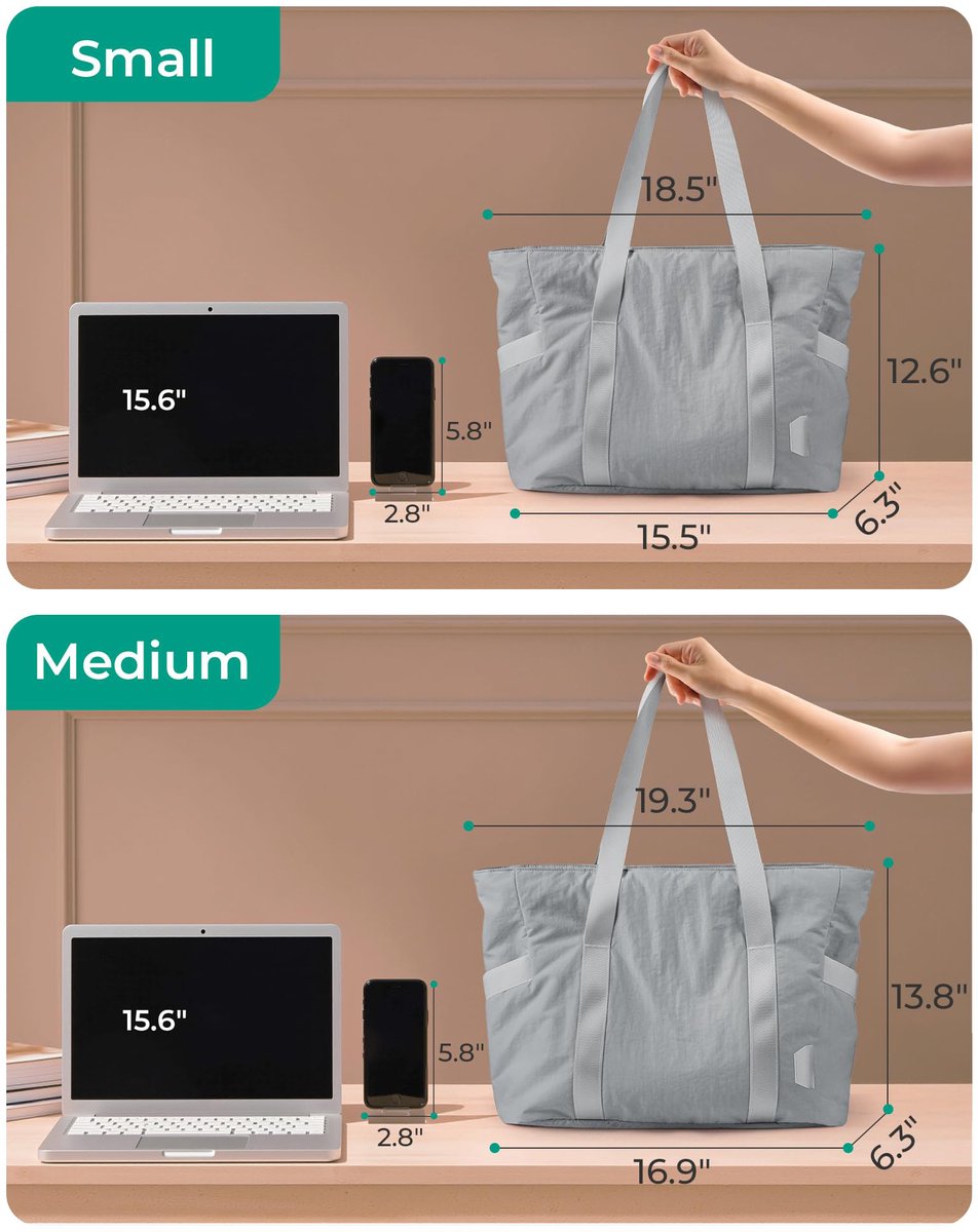 Women's Handbags - Women's Shoulder Bags - Women's Zippered Tote Bags - Large Shoulder Bags - Crossbody Bags - Women's Bags - Beach Bags - Yoga/Fitness/Travel Bags - Grijs