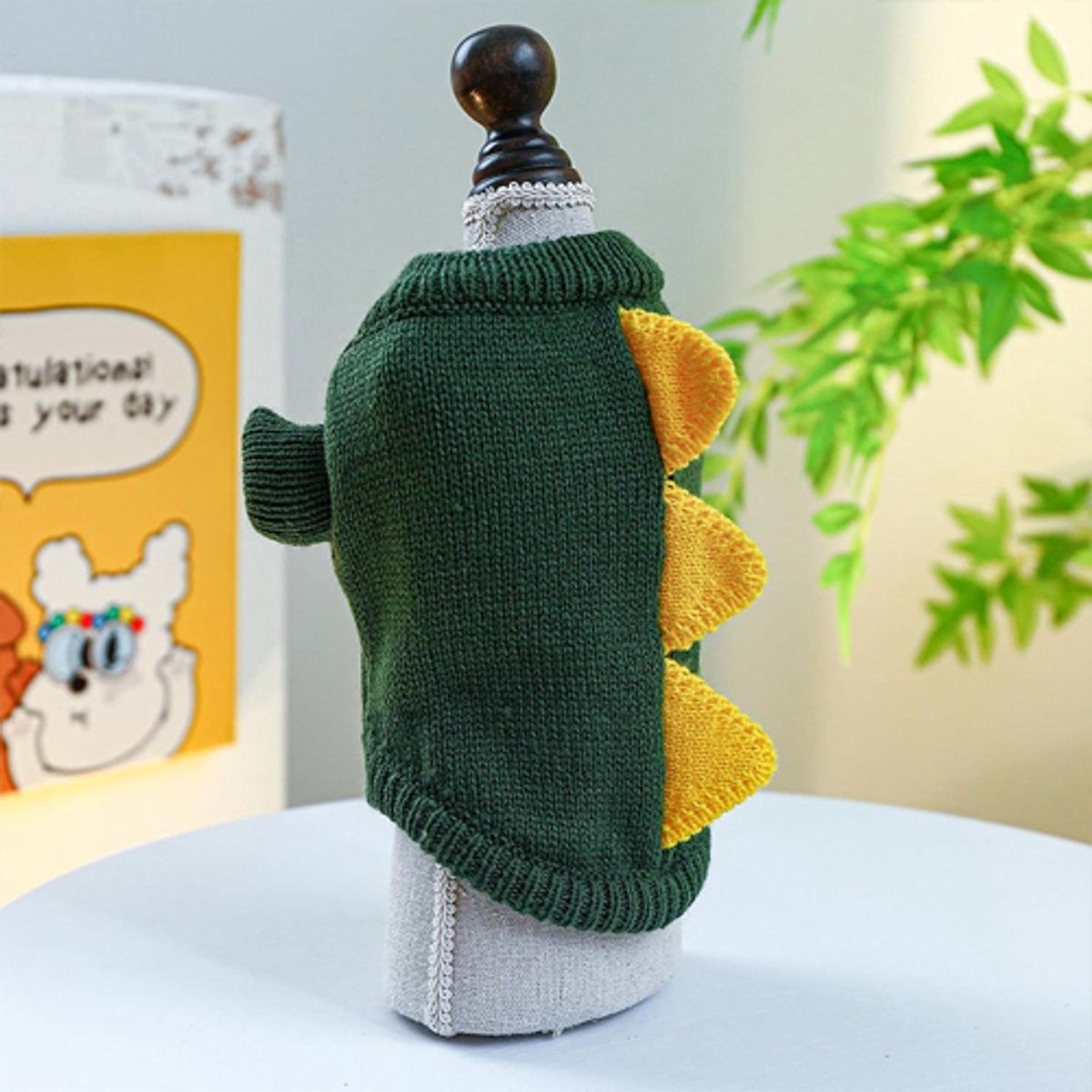 Dog Coat - Dog Sweater - Sweaters for Small Dogs - Dog Sweater - Cute Dinosaur Sweater - Soft and Comfortable Winter Clothes - Warm Knit Cat Sweater - Perfect for Christmas - Puppy Shirts - Christmas - Size M