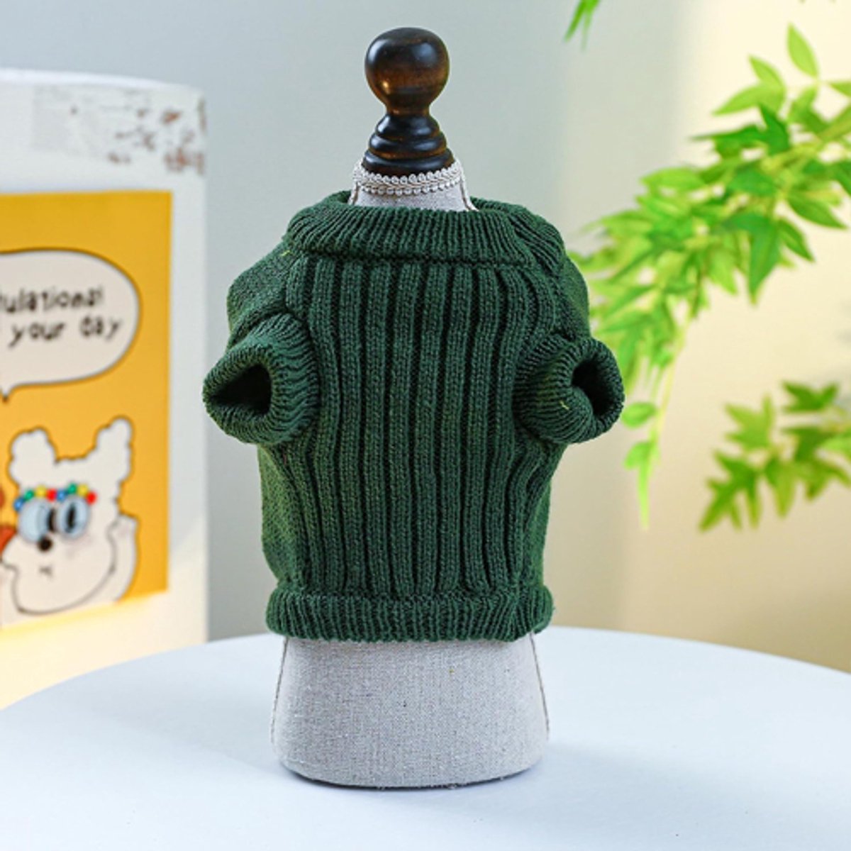 Dog Coat - Dog Sweater - Sweaters for Small Dogs - Dog Sweater - Cute Dinosaur Sweater - Soft and Comfortable Winter Clothes - Warm Knit Cat Sweater - Perfect for Christmas - Puppy Shirts - Christmas - Size M
