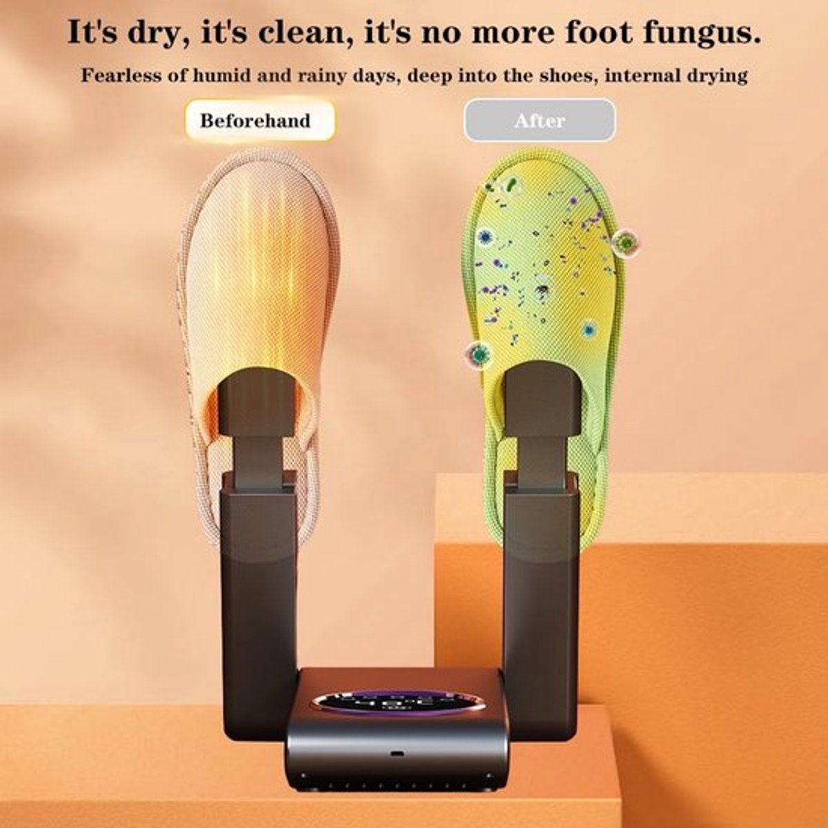 Boys' Shoe Dryers - Women's Shoe Dryer - Boxing Gloves - Deodorizer - Smart Timer - Drying Function - Shoe Dryer - Foldable and Portable - Boxing Gloves and Shoe Dryer - Black