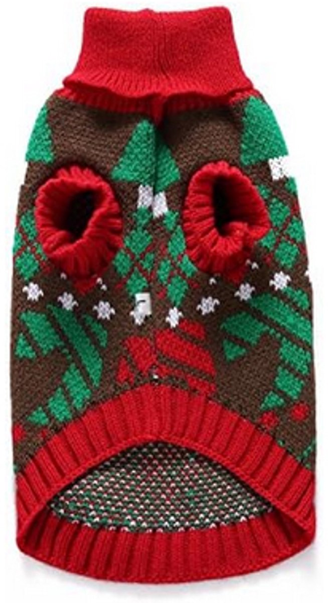 Dog Sweater - Dog Coat - Pet Dog Turtleneck Sweater - Christmas Turn-Up Sweater - Puppy Clothes - Christmas Decorations - Perfect for Small Dogs - Medium-Sized Dogs - Party Clothes - Size L