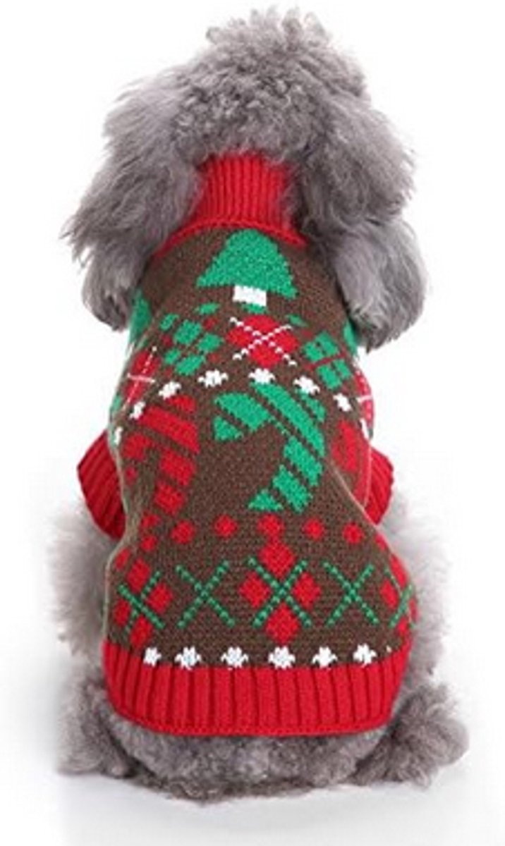 Dog Sweater - Dog Coat - Pet Dog Turtleneck Sweater - Christmas Turn-Up Sweater - Puppy Clothes - Christmas Decorations - Perfect for Small Dogs - Medium-Sized Dogs - Party Clothes - Size L