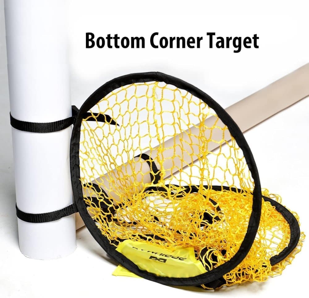 2 Football Goal Training Nets, durable stable for shooting practice easy to assemble and remove, Yellow