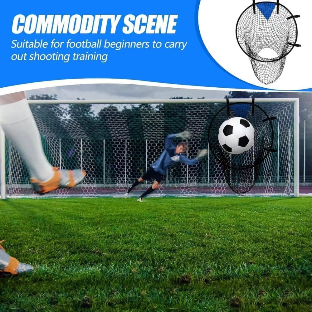2-Pack Football Goal Training Nets, Durable Stable for Shooting Practice, Easy to Assemble Remove, Black, 7.3 x 4.1 x 3.3 ft