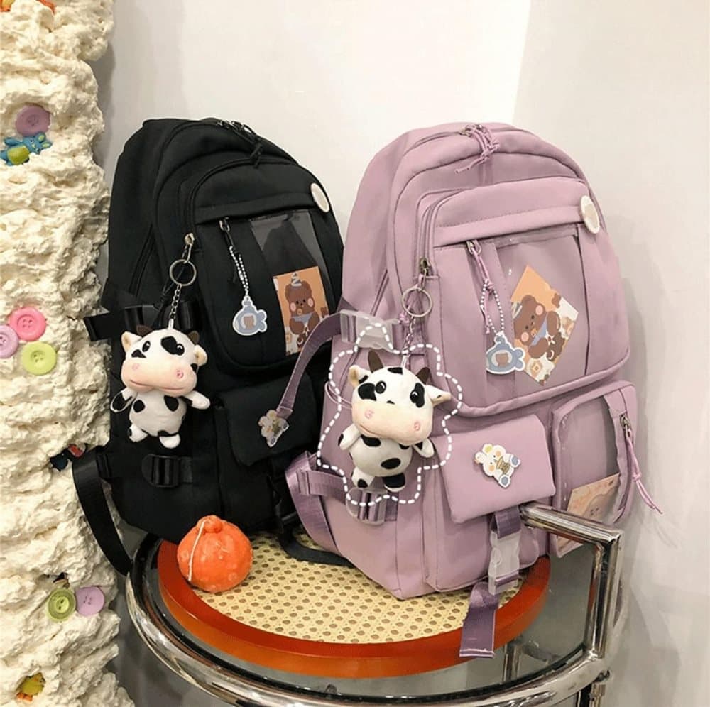 Kids School Backpack with Accessories, Green, 43x31 cm, Compatible with School Essentials