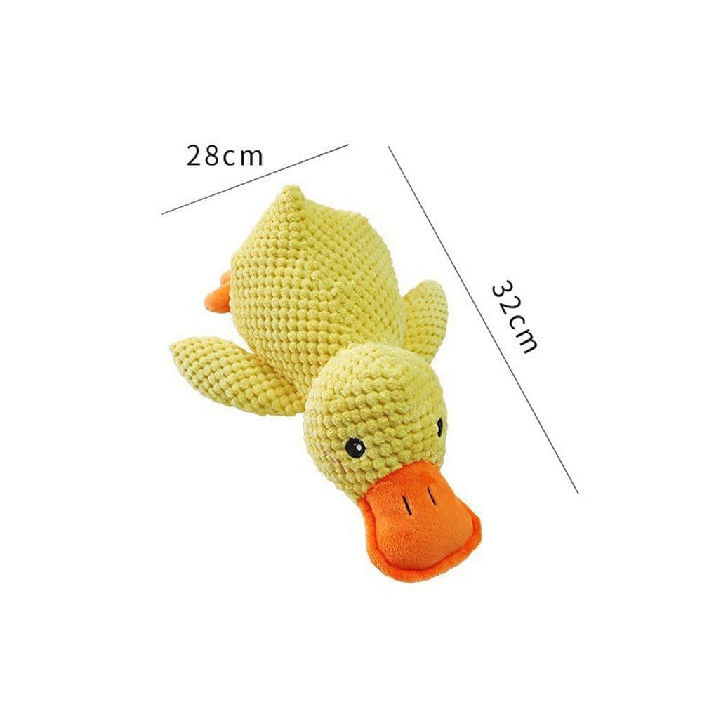 1 Calming Plush Duck Dog Toy with Squeaker for Small Dogs, M