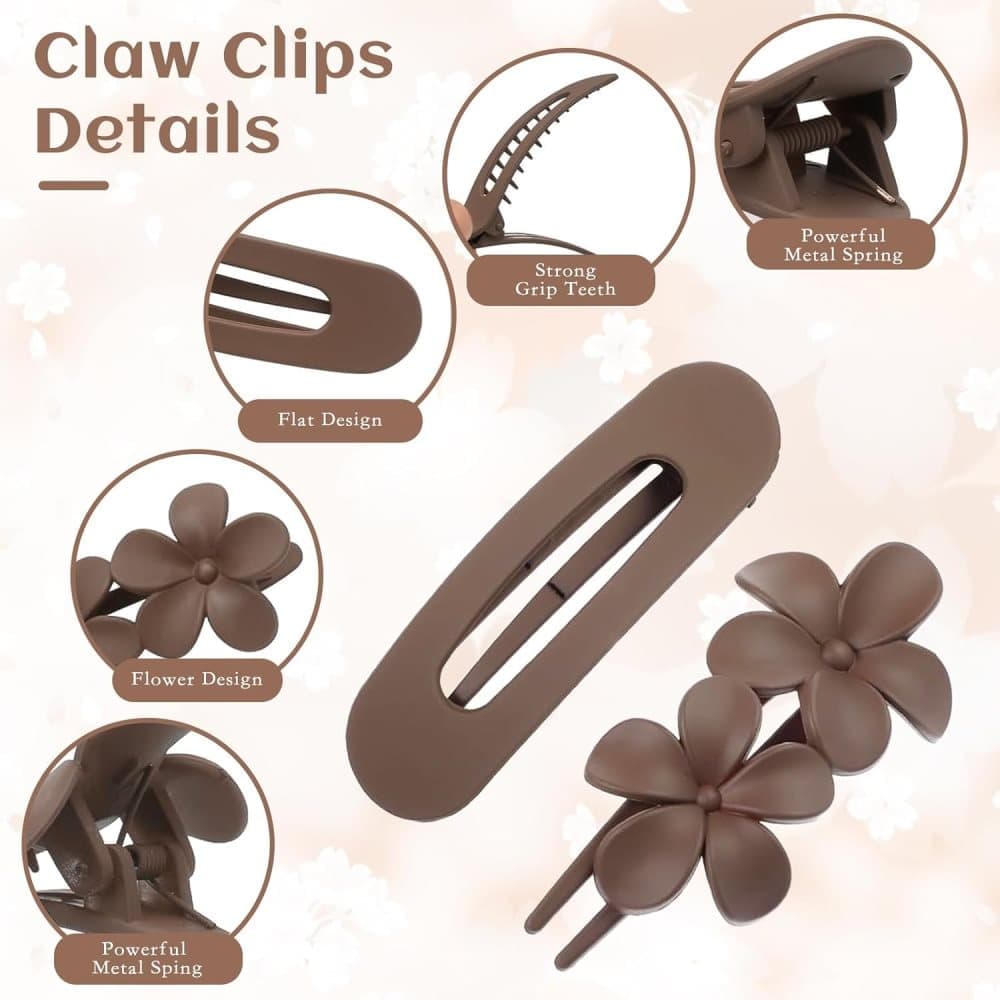 6-Pack Large Hair Clips, 11 cm, Anti-Slip Strong Grip for Daily Use