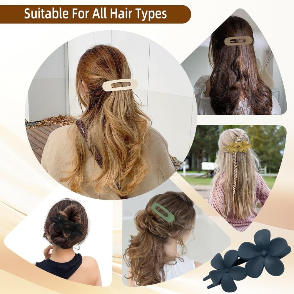6-Pack Large Hair Clips, 11 cm, Anti-Slip Strong Grip for Daily Use