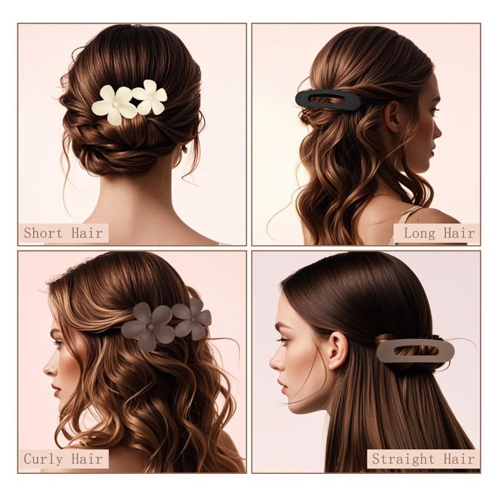6-Pack Large Hair Clips, 11 cm, Anti-Slip Strong Grip for Daily Use