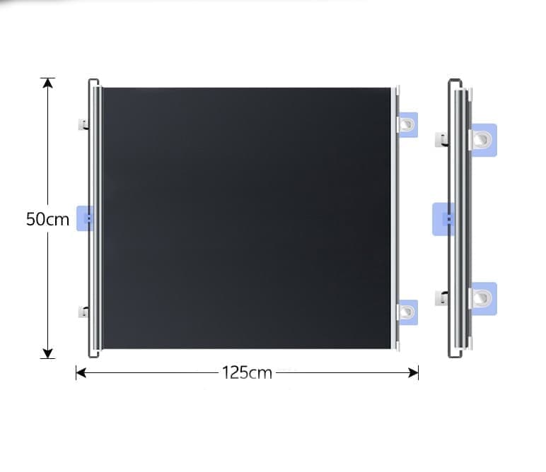 50x125cm Retractable Safety Gate for Dogs and Cats, Portable for Doors and Stairs, with Protective Fence