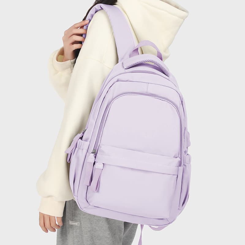 14-inch Laptop Backpack Waterproof Lightweight Daypack for School University, Purple, Compatible with Girls Boys