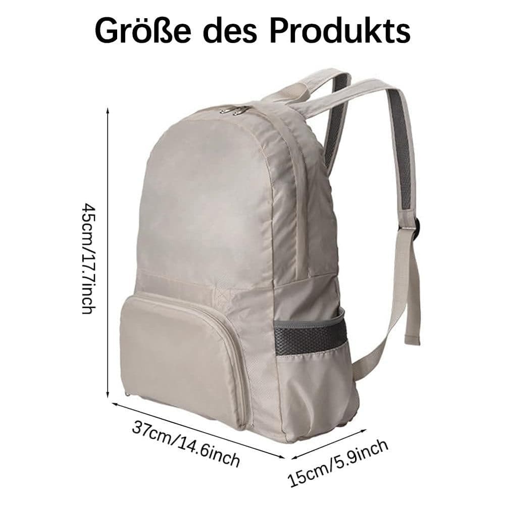 2-Pack Foldable Waterproof Ultralight Backpack for Camping Hiking Travel, Grey, Unisex Outdoor Daily Backpack