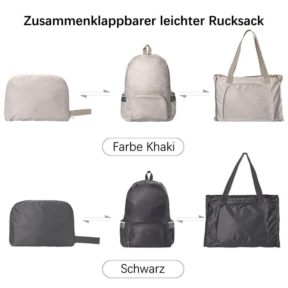 2-Pack Foldable Waterproof Ultralight Backpack for Camping Hiking Travel, Grey, Unisex Outdoor Daily Backpack
