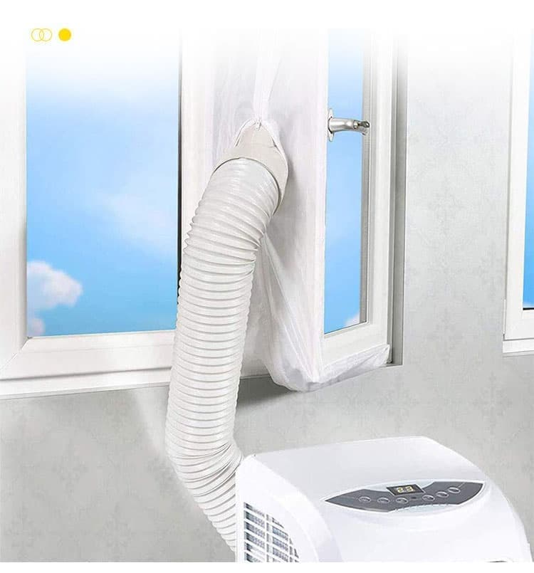 Window Seal Sealing Cloth for Portable AC with Zipper and Tape, Compatible with All Mobile Air Conditioners, 400 x 37cm