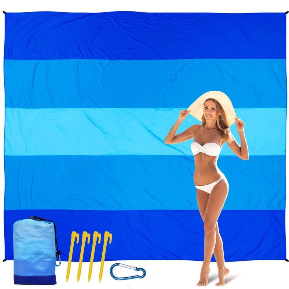 Waterproof Sand-Free Beach Blanket, 210x200 cm, Ultra-Light Portable for Beach Picnics and Camping