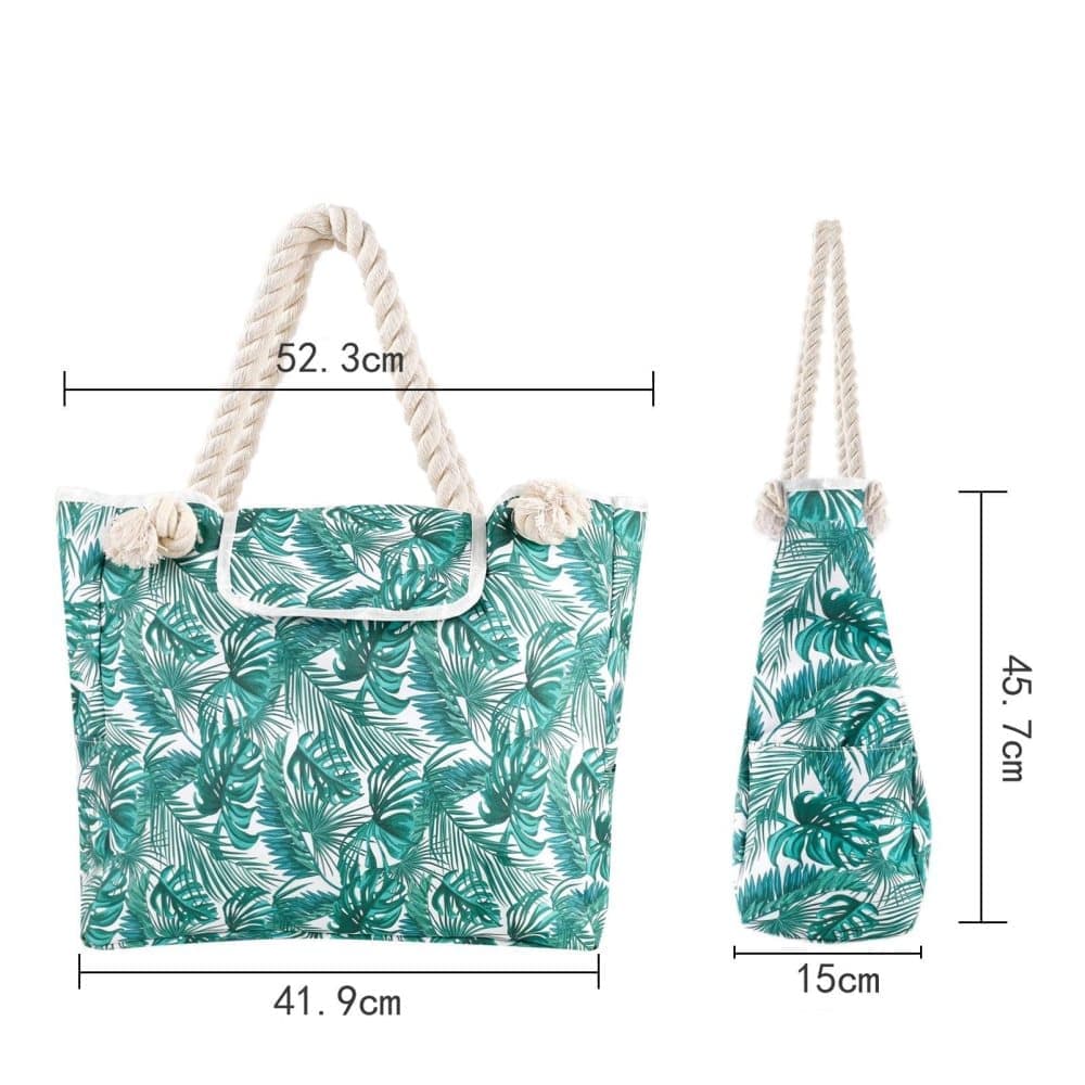Large Beach Picnic Bag, Green