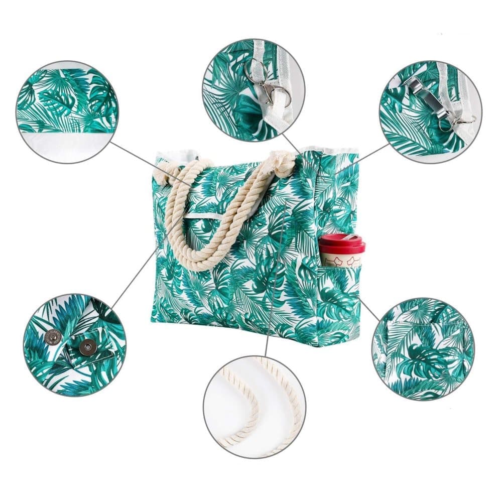 Large Beach Picnic Bag, Green