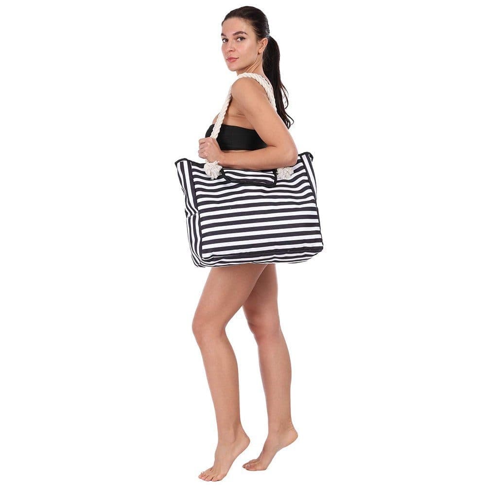 Large Beach Picnic Bag, Black