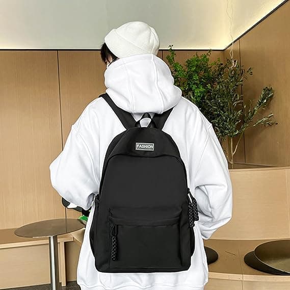 Waterproof Children's Backpack for School Travel Lightweight School Bag Everyday Leisure Bag, Black