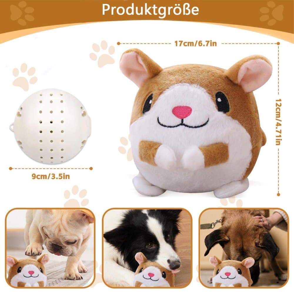 Durable Interactive Plush Dog Toy with Ball, Perfect for Training