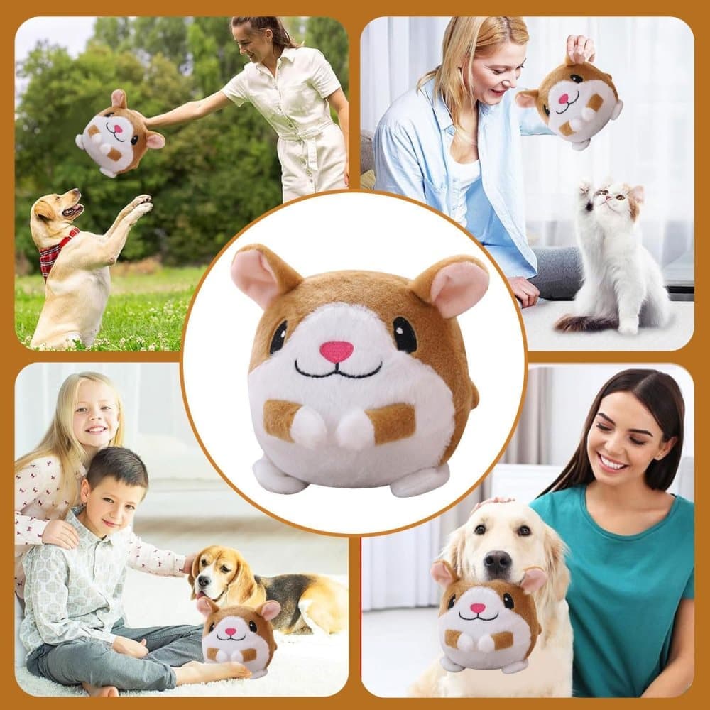 Durable Interactive Plush Dog Toy with Ball, Perfect for Training