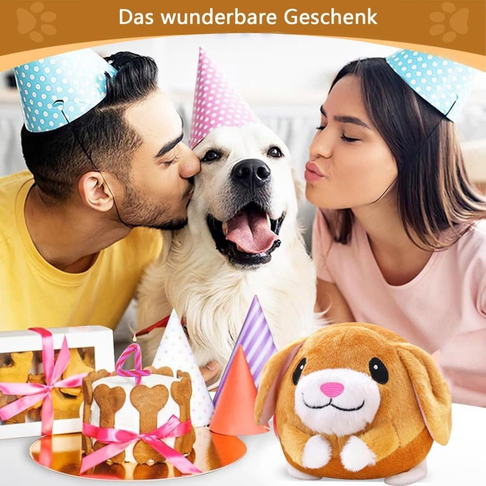 Interactive Plush Dog Toy for Training and Play, Durable Ball Design