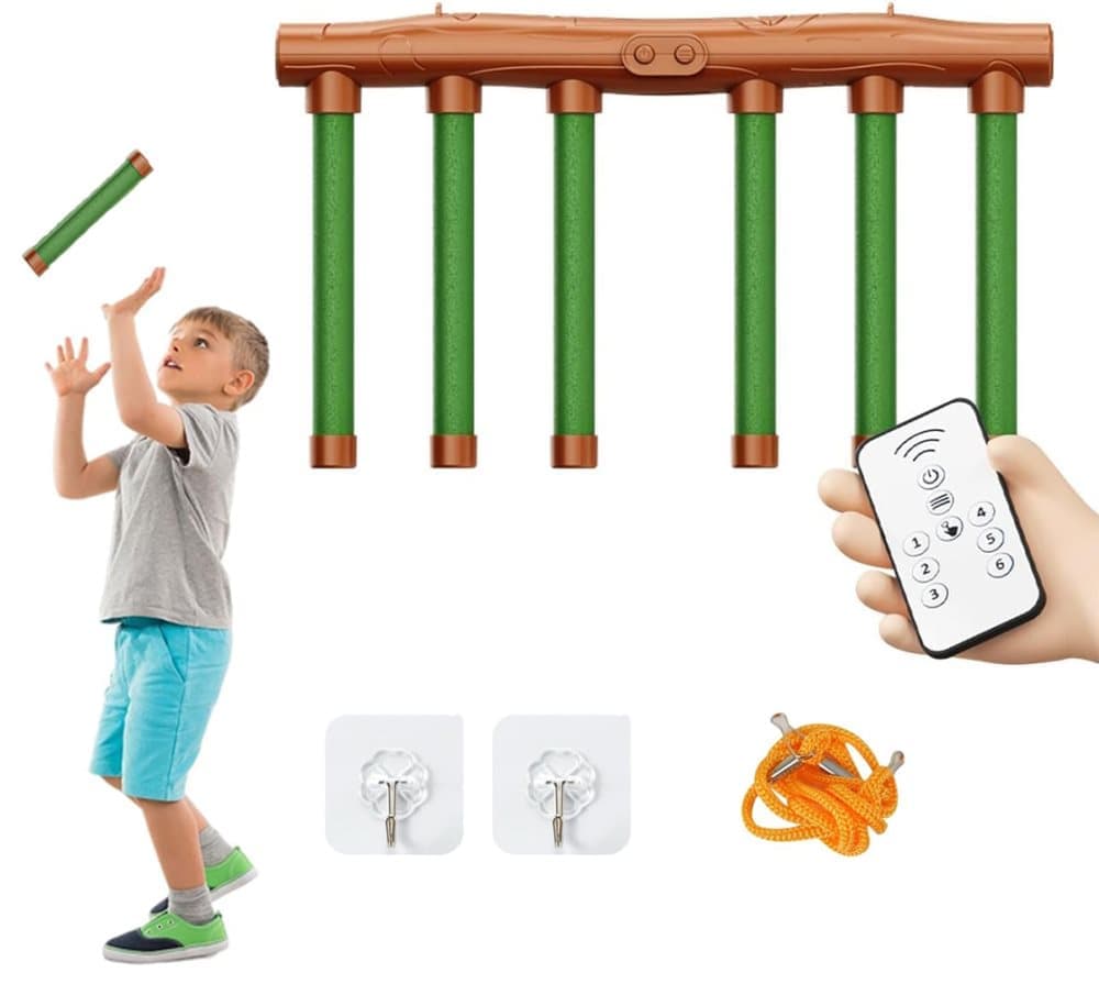 3-Speed Remote Control Catching Stick Game for Hand-Eye Coordination & Agility, Green, Compatible with Kids and Adults