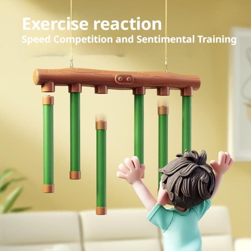 3-Speed Remote Control Catching Stick Game for Hand-Eye Coordination & Agility, Green, Compatible with Kids and Adults