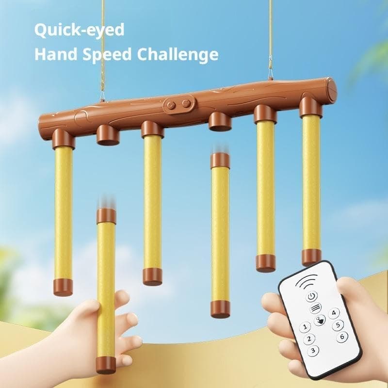 3-Speed Remote Control Catching Stick Game for Hand-Eye Coordination & Agility, Green, Compatible with Kids and Adults
