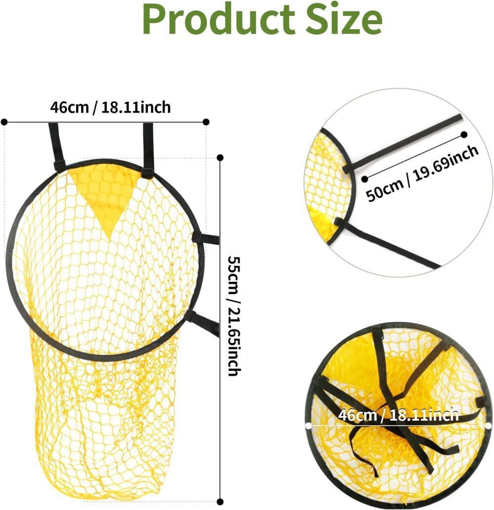 2-Pack Soccer Goal Net for Shooting Training, Portable Foldable, 6x4ft, Yellow
