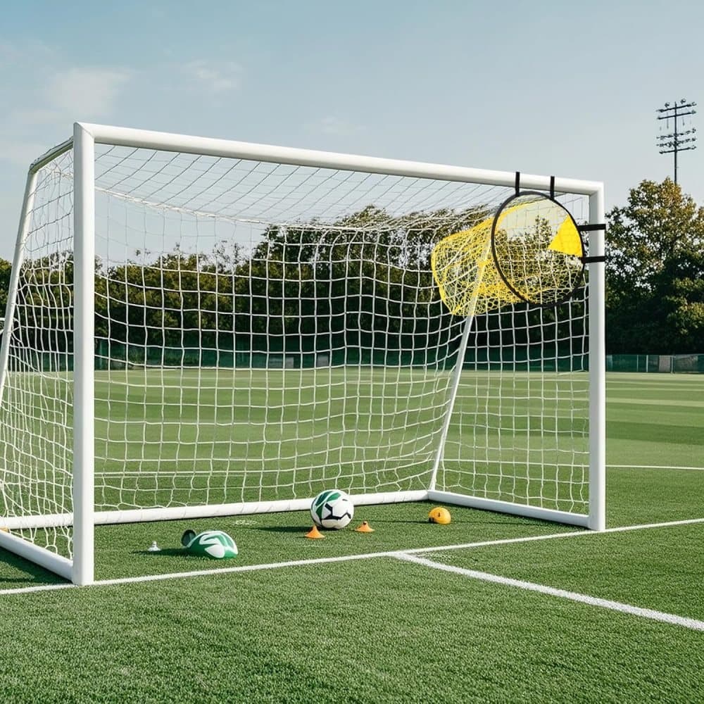 2-Pack Soccer Goal Net for Shooting Training, Portable Foldable, 6x4ft, Yellow