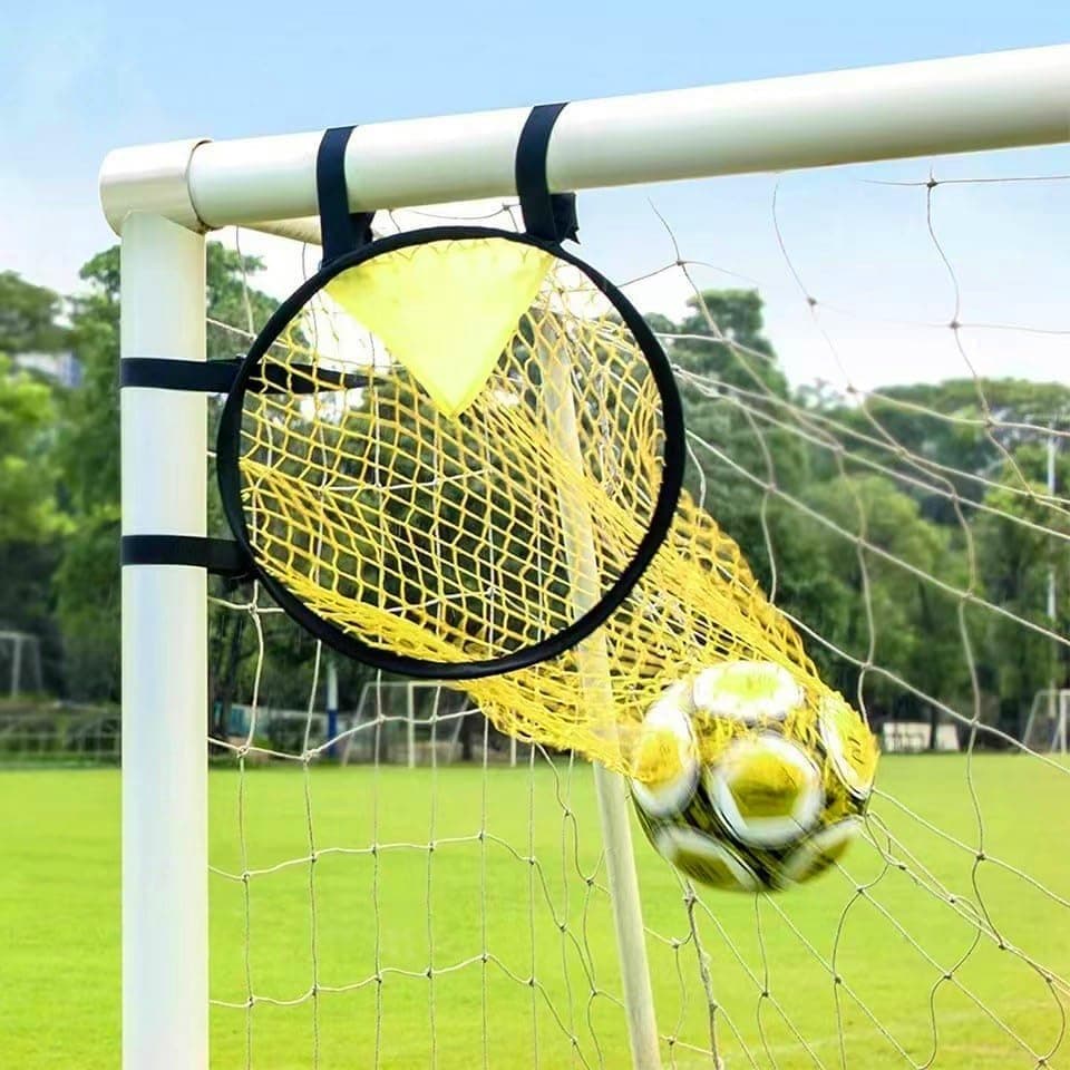 2-Pack Soccer Goal Net for Shooting Training, Portable Foldable, 6x4ft, Yellow