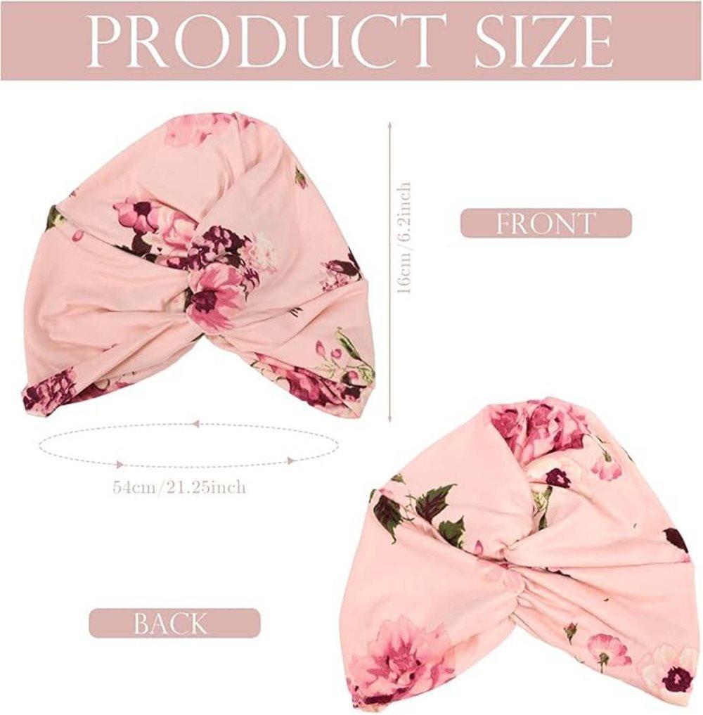 2-Pack Lightweight Breathable Elastic Sleeping Cap, Soft Cozy Night Cap, Comfortable Stretchy Sleeping Hood, One Size