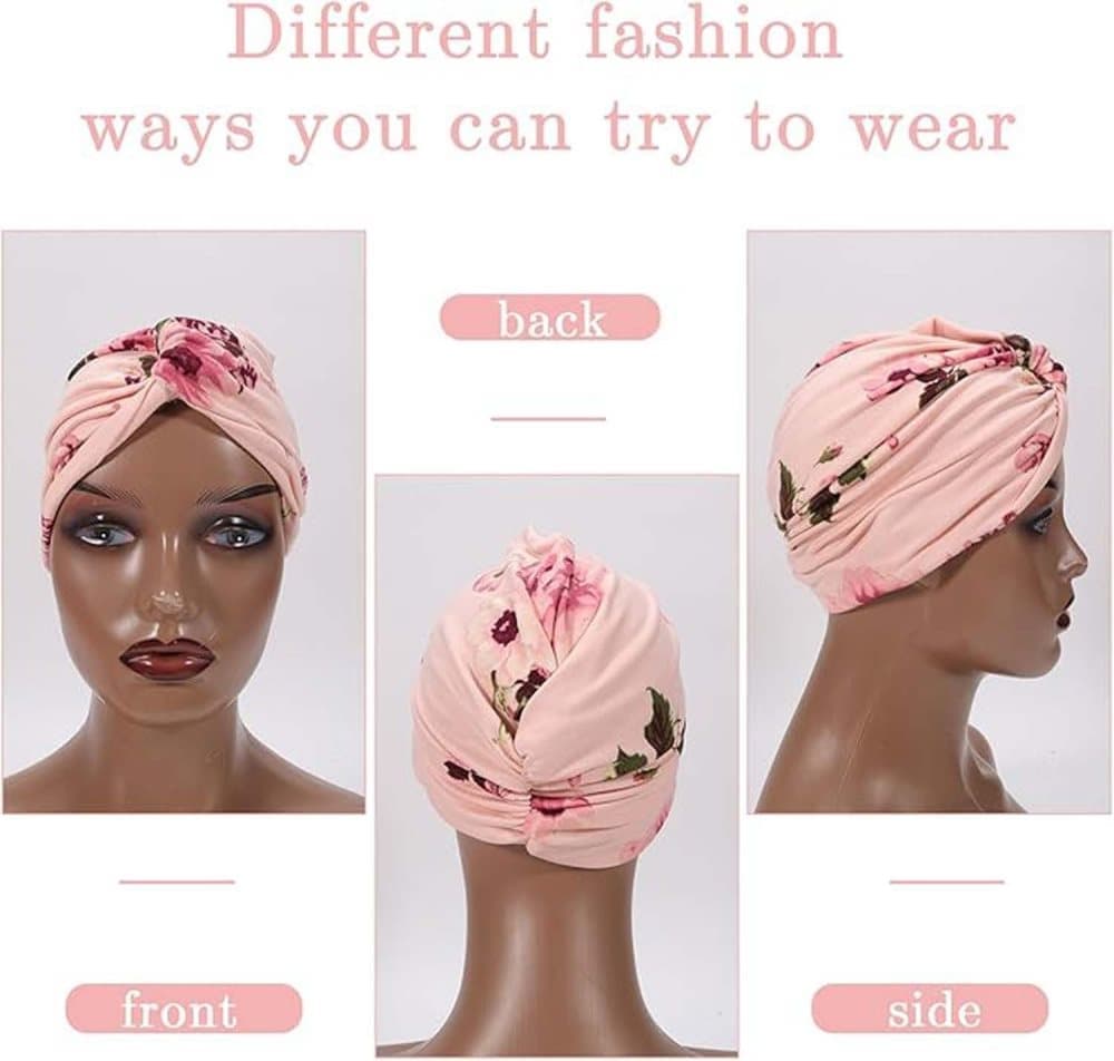 2-Pack Lightweight Breathable Elastic Sleeping Cap, Soft Cozy Night Cap, Comfortable Stretchy Sleeping Hood, One Size