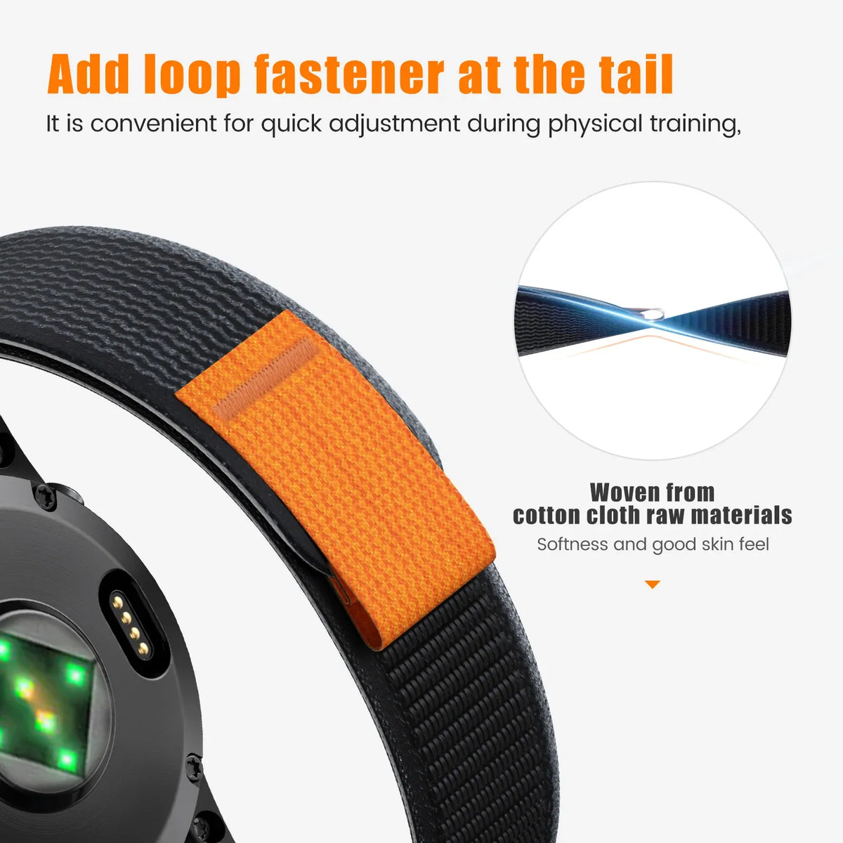 Nylon Watch Band Compatible with Garmin Fenix 7 7X 6X Pro Enduro Instinct Mk1 Epix Gen 2 A6,26mm