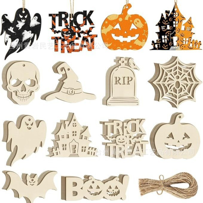 Christmas Decorations - Ornaments - DIY - Christmas Gifts - Wooden Christmas Decorations - Party Decorations(Halloween-1)
