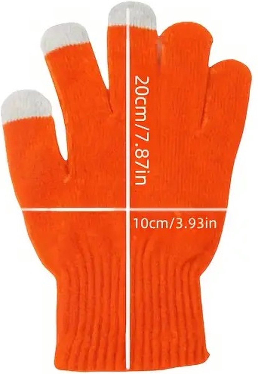 Touchscreen Gloves | Mittens | Touch Tip Gloves | Scandinavian Pattern | Unisex | For Adults | One Size | Red