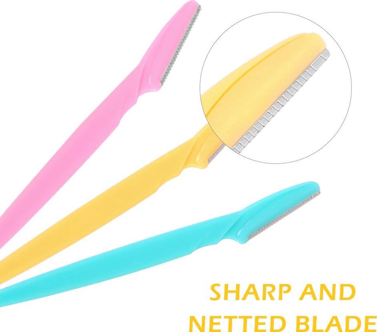 Eyebrow Scissors | Eyebrow Razor | Face Blade | Upper Lip Hair Removal | Hair Removal Blade | 3 Pieces