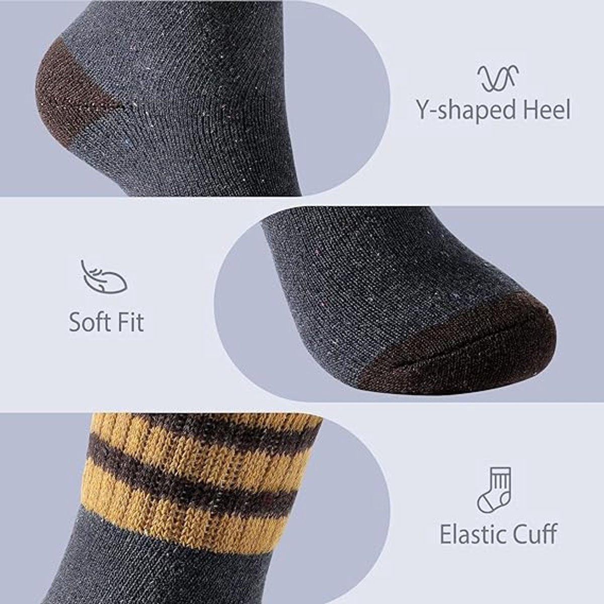 Thermal socks - Soft, thick, warm - Vintage knit - Casual socks
