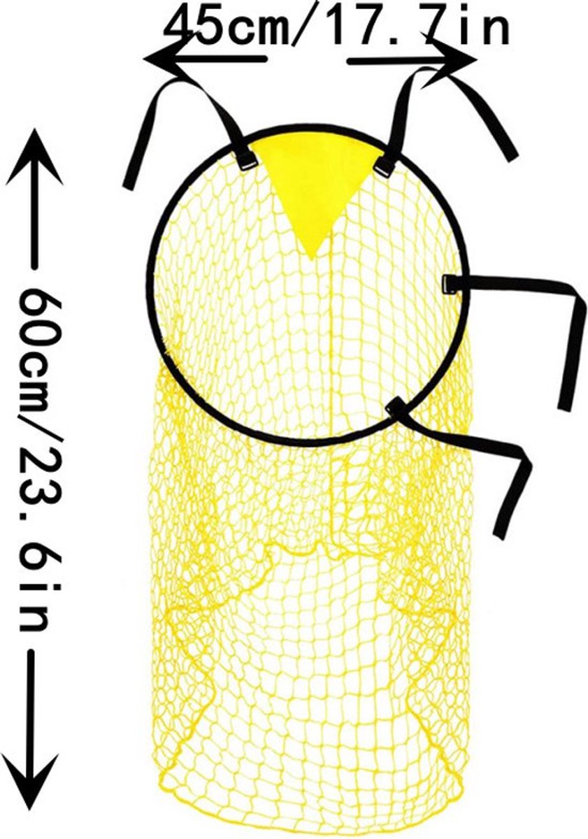 Cross Target with Ball Net - Football Training Equipment - Football Net - Football Goal - Football Kick Net with Adjustable Straps - Football Top Corner Goal Net Goals for Children - Shooting Accuracy Training Practice - Yellow - 1 Piece