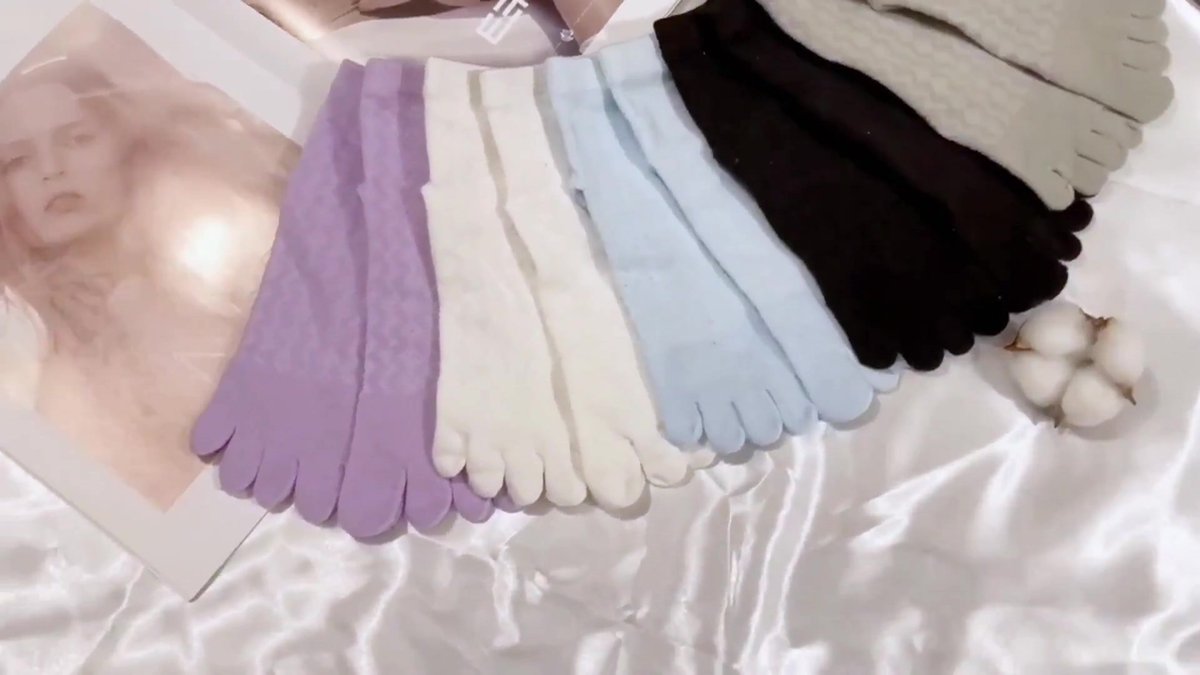 Toe Socks - Women's - Toe Socks - 6 Pairs - Cotton - Yoga Socks - Smooth Toe Seam - No Annoying Seams - Toe Socks - Toesocks - Ladies - Runner Toe Socks - Yoga Socks - Antibacterial - Breathable - Elasticity - Comfortable Socks