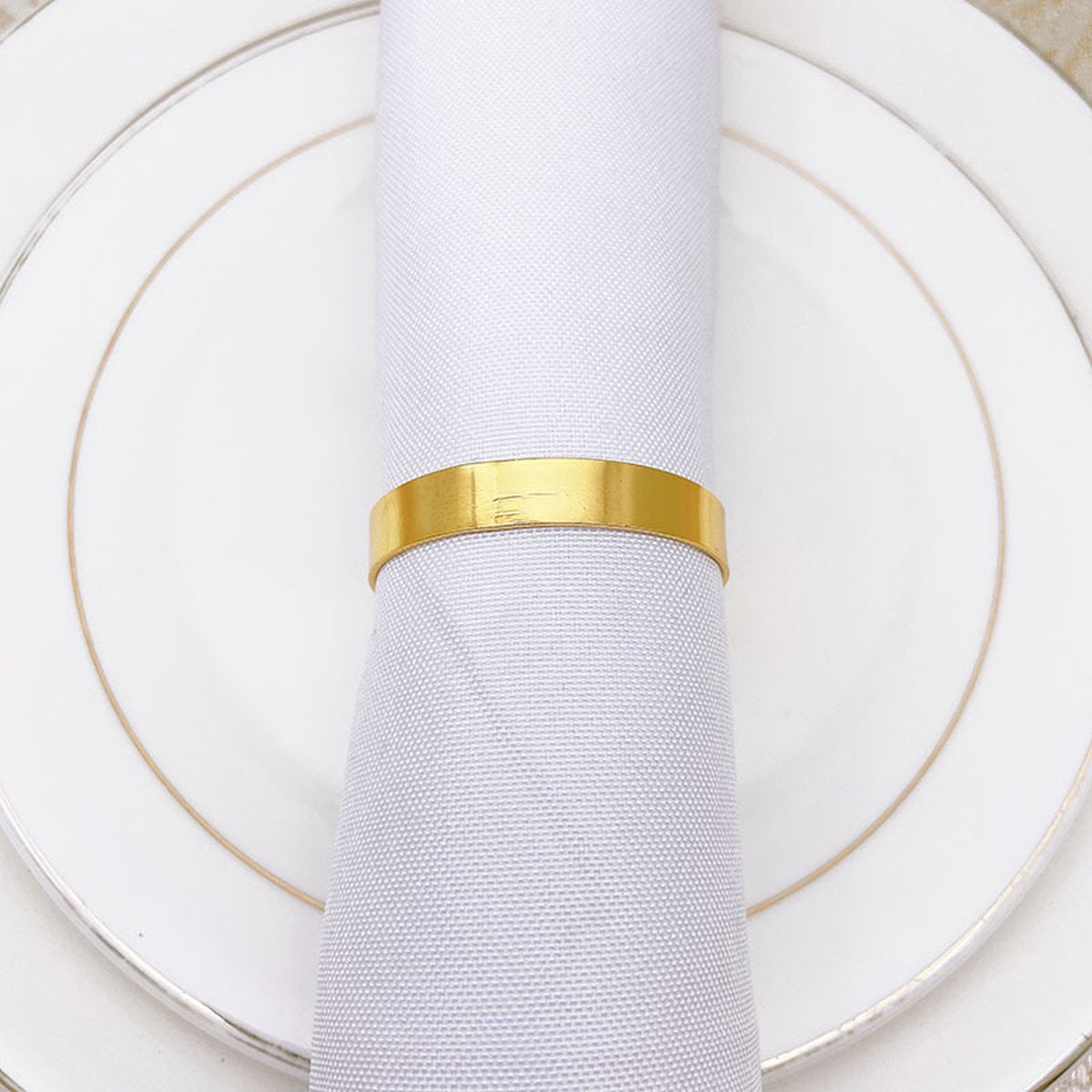 12 pieces gold metal napkin rings - elegant napkin ring - Christmas napkin rings - boho round gold napkin ring for weddings - party dinner - anniversary table decoration
