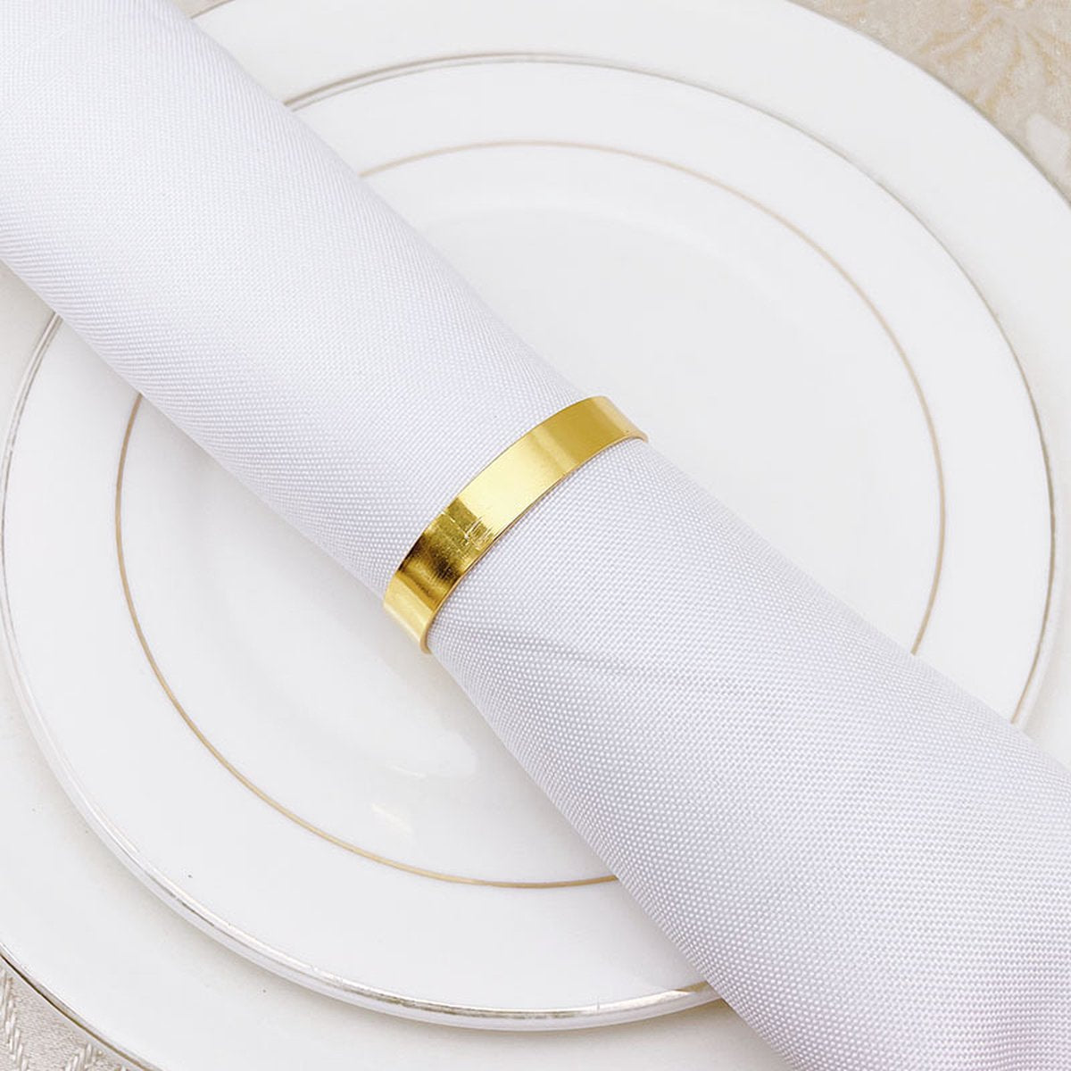 12 pieces gold metal napkin rings - elegant napkin ring - Christmas napkin rings - boho round gold napkin ring for weddings - party dinner - anniversary table decoration