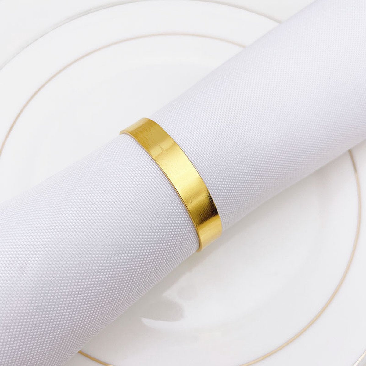 12 pieces gold metal napkin rings - elegant napkin ring - Christmas napkin rings - boho round gold napkin ring for weddings - party dinner - anniversary table decoration