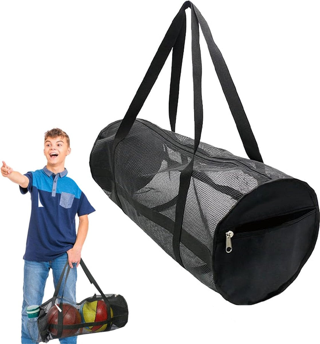 Pool Bag - Sports Bag - Gym Bag - Mesh Bag - Diving - Lightweight - Pool Bag - Foldable - Travel Bag - For Men and Women - Black
