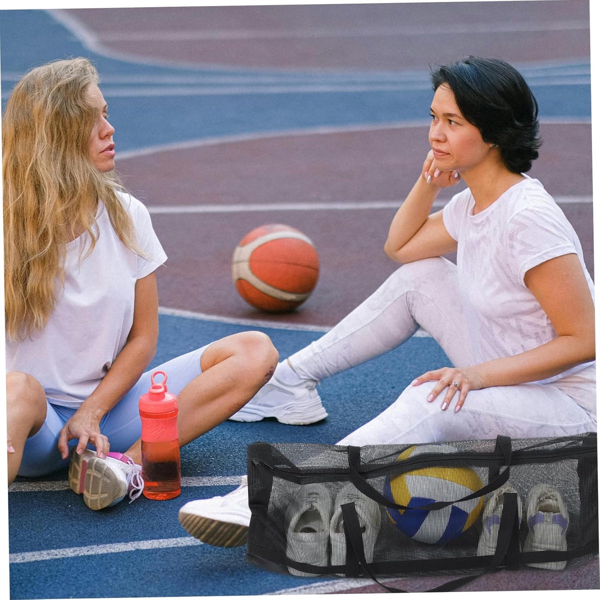Pool Bag - Sports Bag - Gym Bag - Mesh Bag - Diving - Lightweight - Pool Bag - Foldable - Travel Bag - For Men and Women - Black
