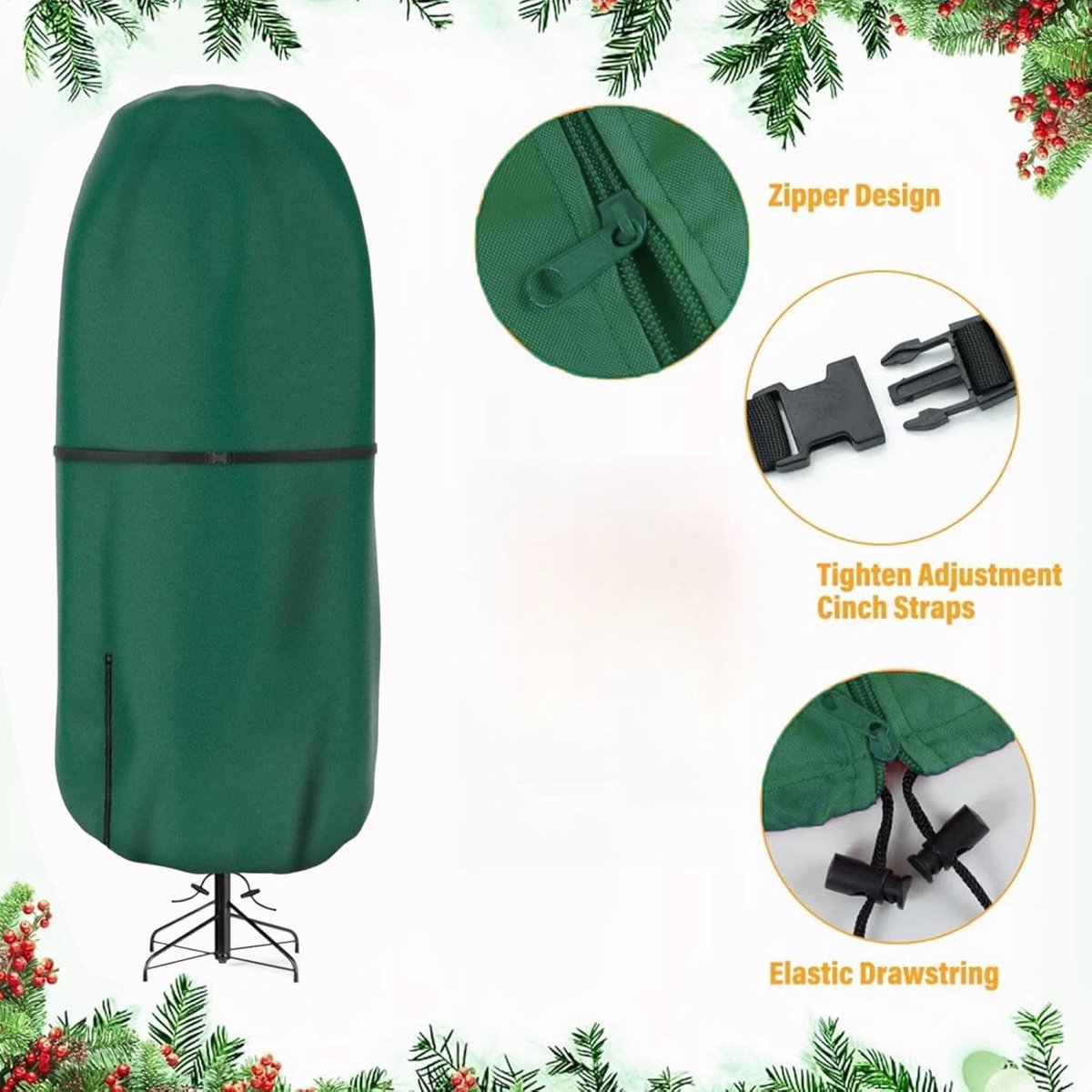 Christmas Tree Storage Cover - 9FT - Christmas tree storage bag - Christmas tree bag - Storage bag for Christmas tree - Storage bag for standing Christmas tree - Storage cover - Storage bag - Standing Christmas tree cover - Cover for Christmas tree - Dust