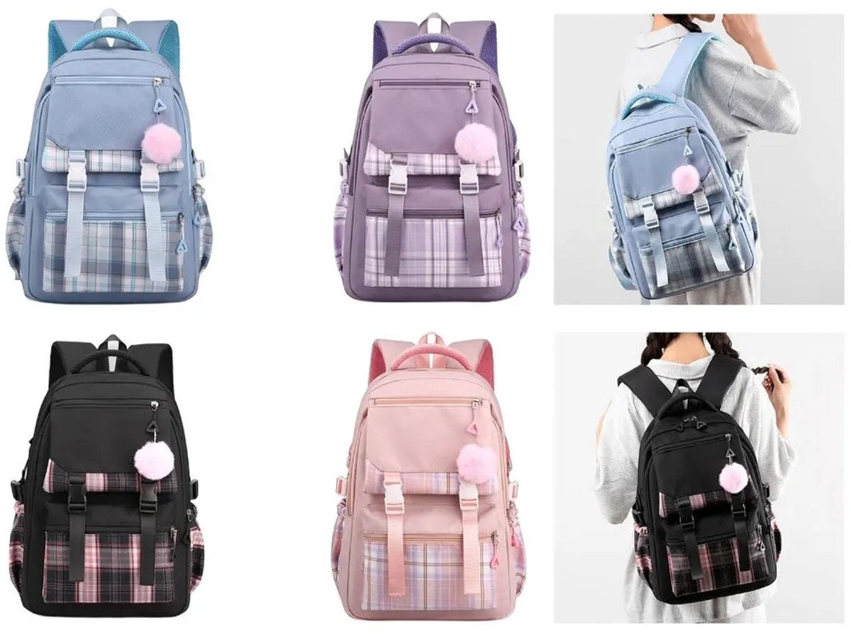 Girls School Student School Bag Outdoor Backpack - Youth School Bag - Backpack - Pink - Luxury Backpack - Laptop Bag - School Bag - Backpack - Rucksack - Large Women's Backpack - Waterproof Women's Travel Backpack - Rucksack - Teenagers - with Laptop Comp